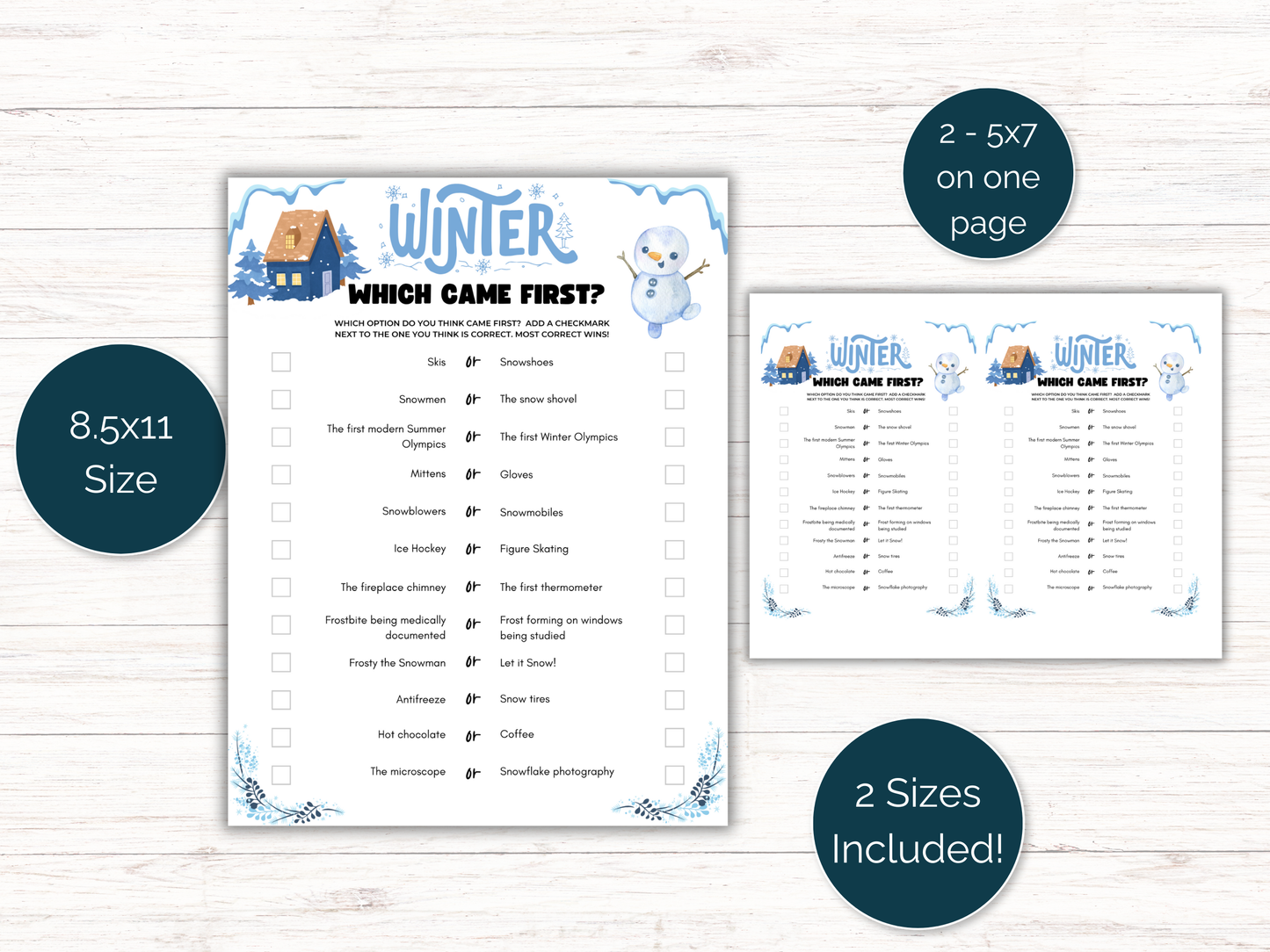 Winter Which Came First Game
