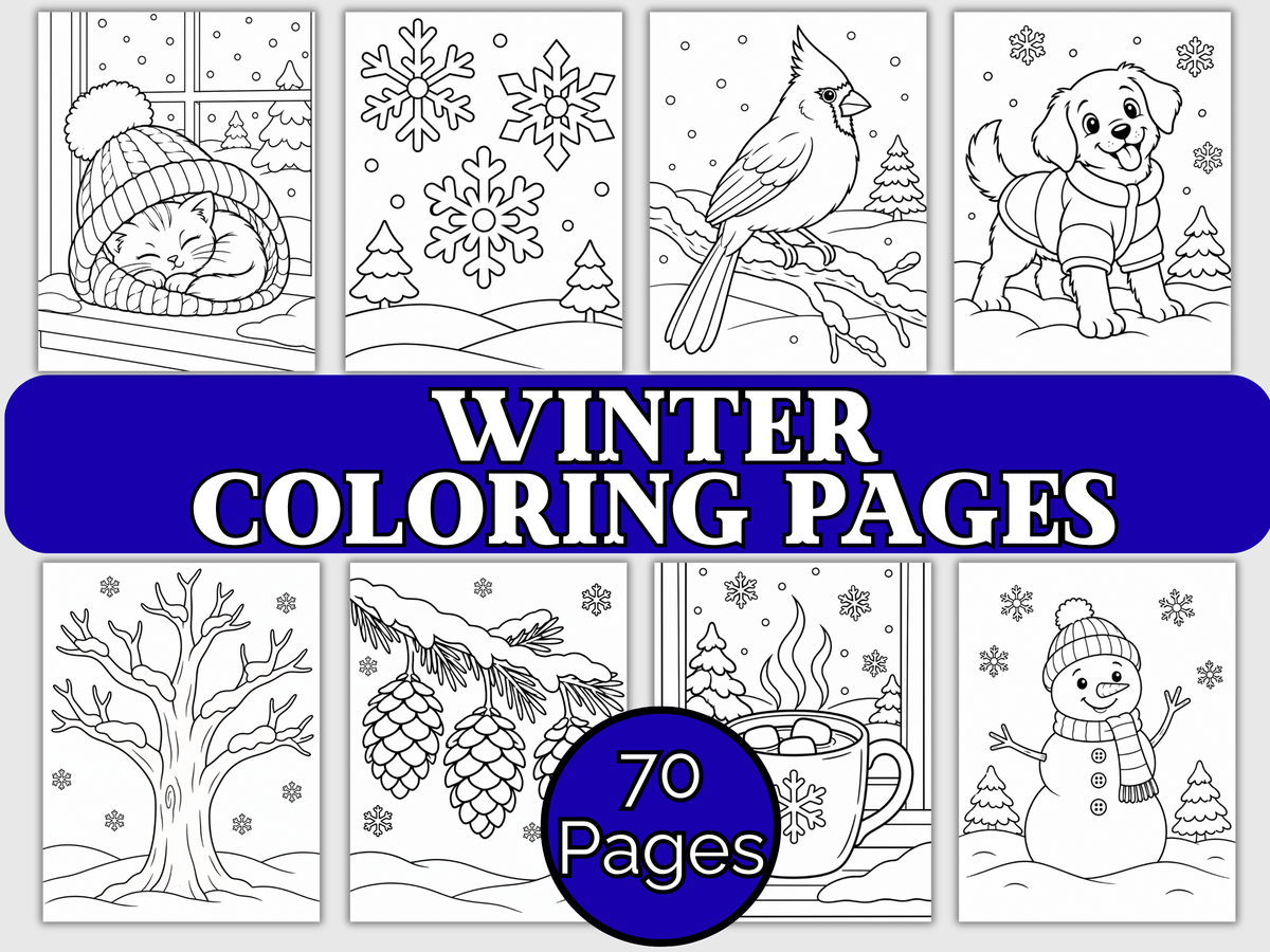 70 Winter Coloring Pages for Kids