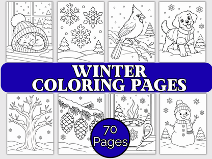 70 Winter Coloring Pages for Kids