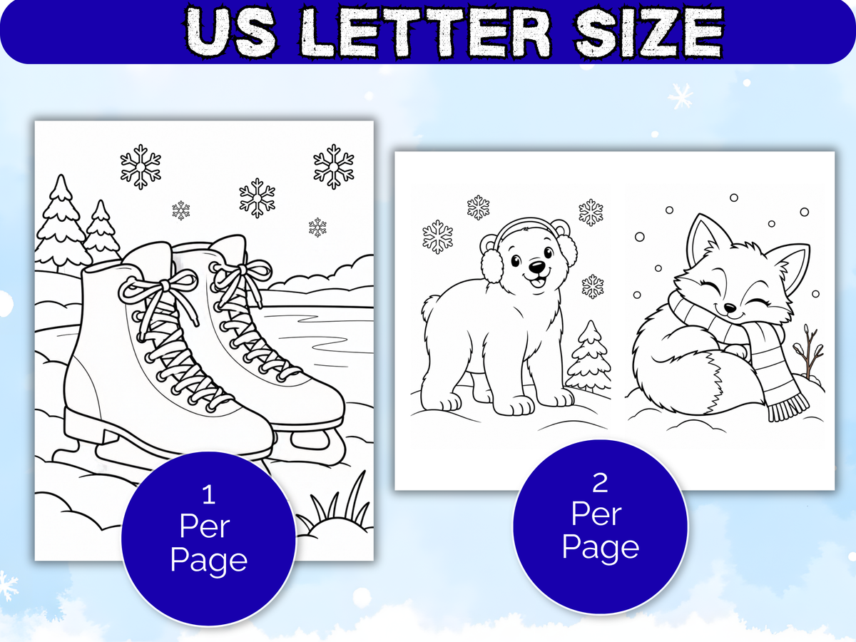 70 Winter Coloring Pages for Kids