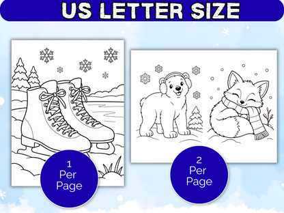 70 Winter Coloring Pages for Kids