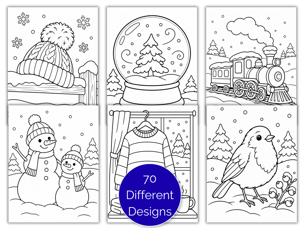 70 Winter Coloring Pages for Kids