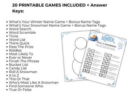 Winter Party Game Bundle