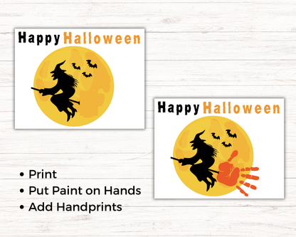 Witch Halloween Handprint Art