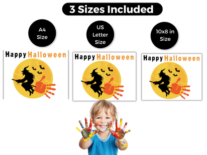 Witch Halloween Handprint Art