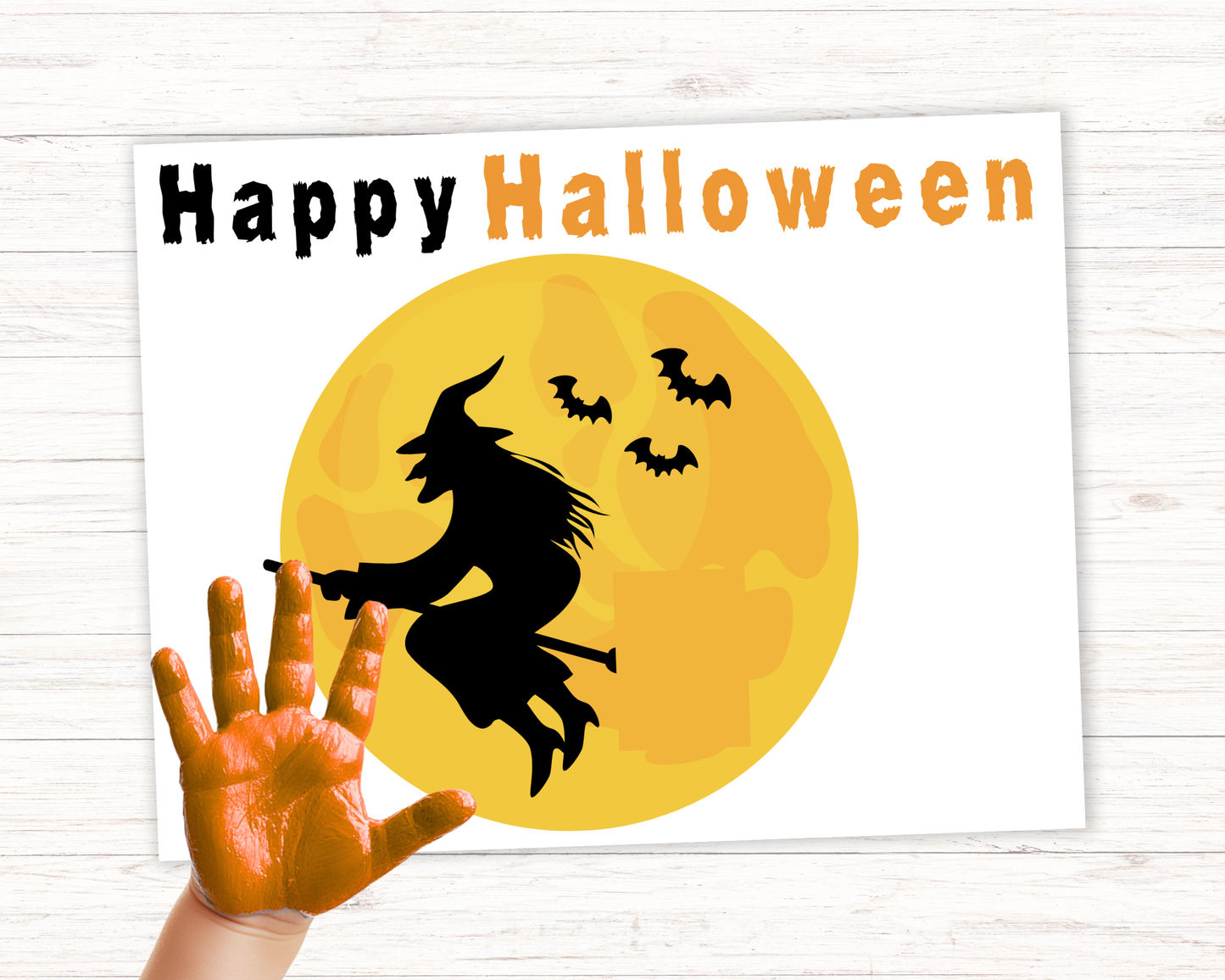 Witch Halloween Handprint Art