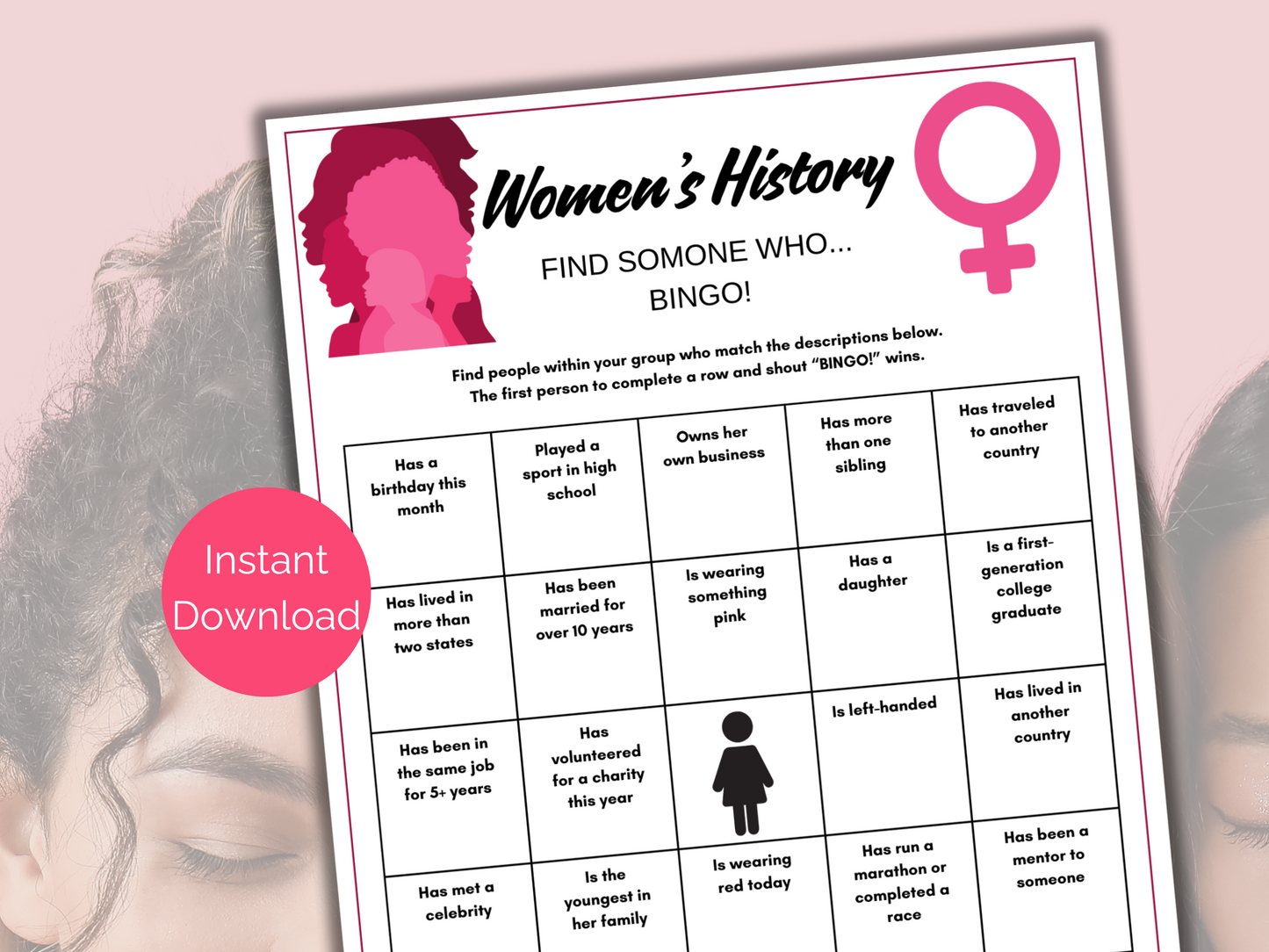 Womens History Month Find Someone Who