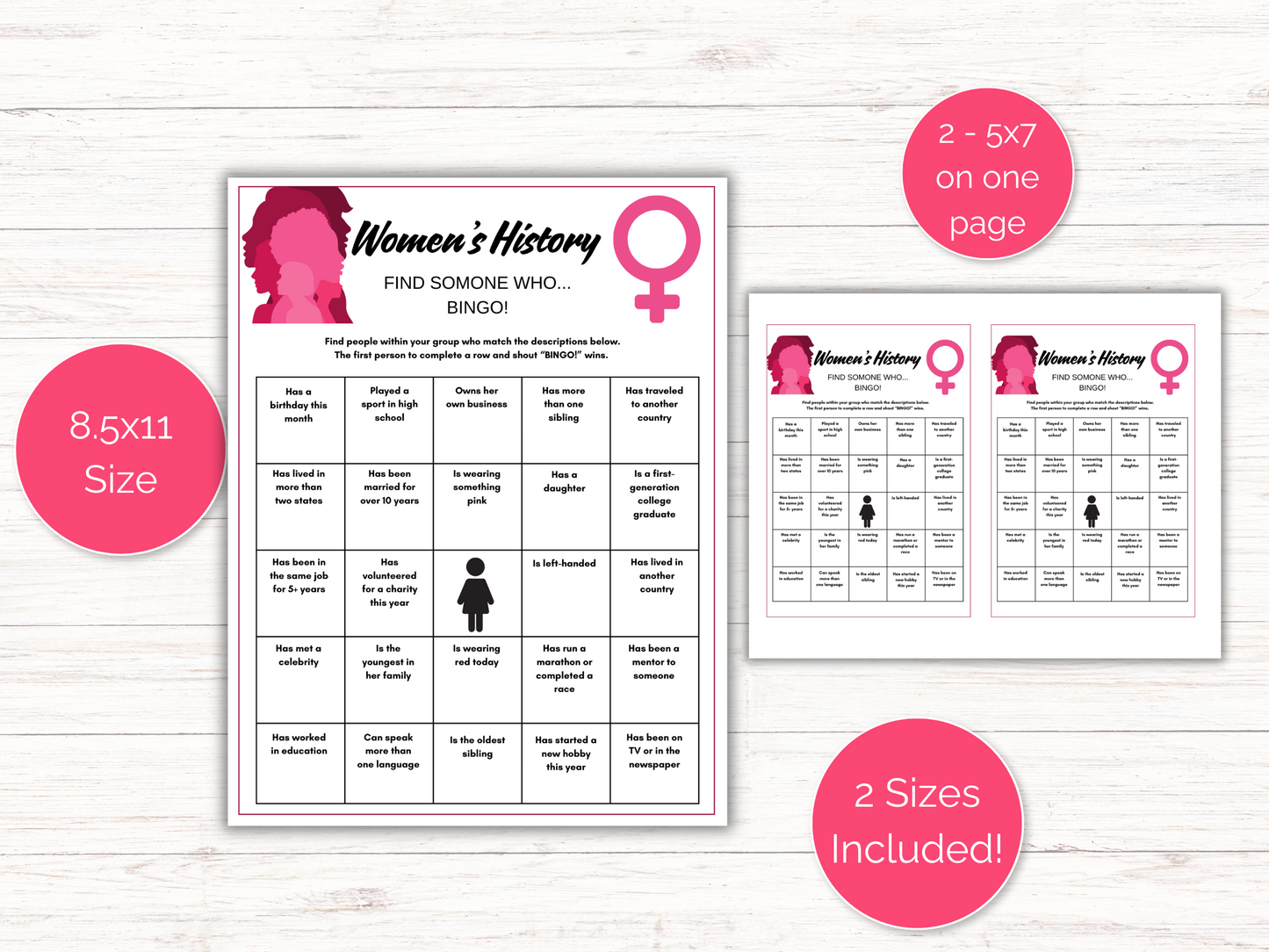 Womens History Month Find Someone Who