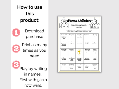 Womens Ministry Find Someone Who