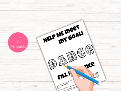 Editable Fill My Dance Fundraiser Template