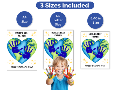 Fathers Day Handprint Art - Worlds Best Dad