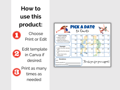Editable Wrestling Pick A Date