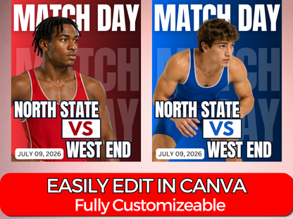Wrestling Social Media Templates Bundle