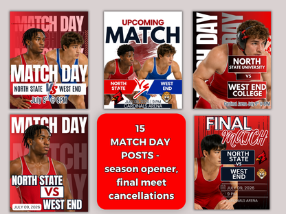 Wrestling Social Media Templates Bundle