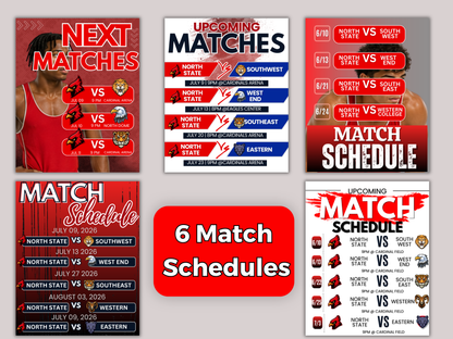 Wrestling Social Media Templates Bundle