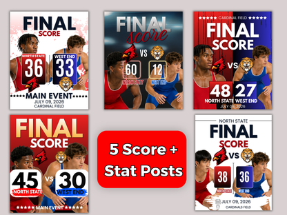 Wrestling Social Media Templates Bundle