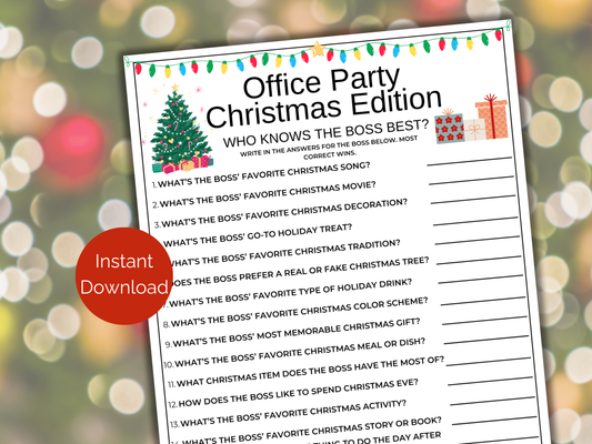 Christmas Who Knows The Boss Best Game