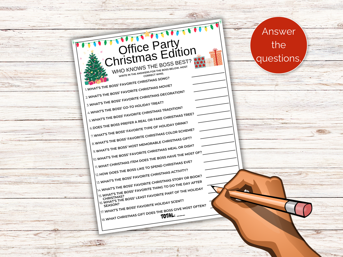 Christmas Who Knows The Boss Best Game