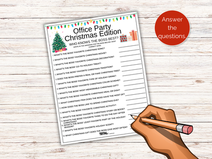 Christmas Who Knows The Boss Best Game